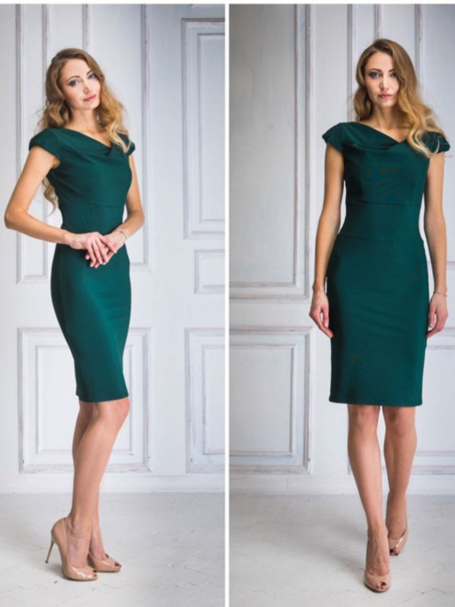 Платье-футляр «Green» #а72
